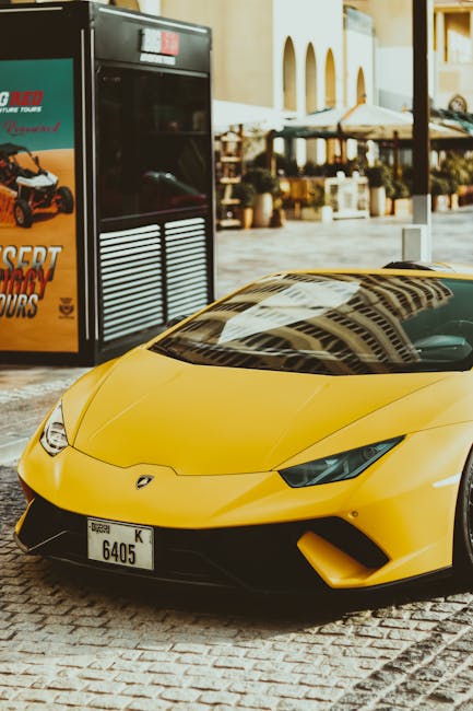 Luxury Cars - Stunning yellow Lamborghini Aventador parked in #11880911
