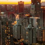 City Architecture - Stunning urban cityscape featuring modern skyscr #17007759