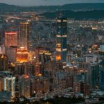 City Architecture - Stunning aerial view of a modern cityscape at du #18839118