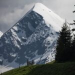 Mountain Landscapes - A majestic snow-capped mountain with lush greene #19383909