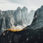 Mountain Landscapes - Spectacular view of the Dolomites with autumn fo #19780241