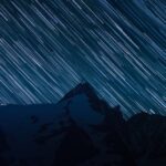 Mountain Landscapes - Captivating long exposure of star trails above s #33571214