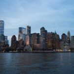 City Architecture - Dramatic view of the New York City skyline at du #33608269